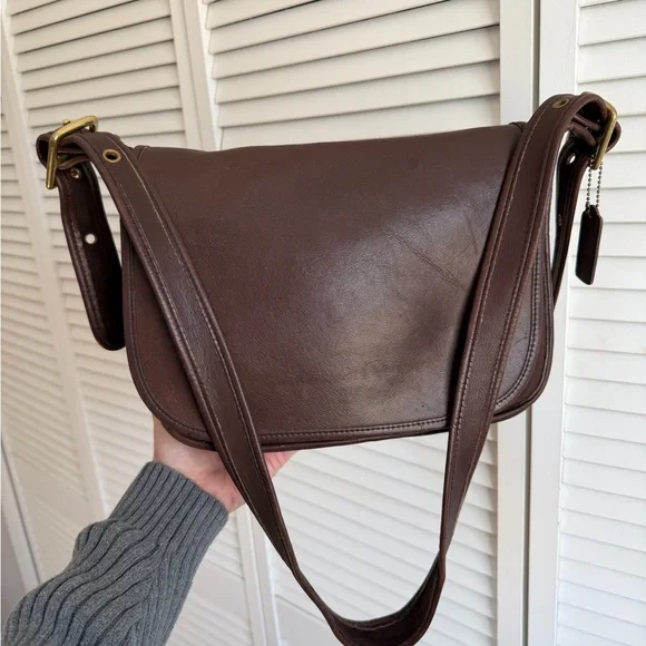 Vintage Coach Patricia Legacy Shoulder Bag Brown Flap 9951 - Picture 6 of 12